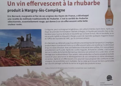 Article au sujet de Rhubarbissimo, effervescent de rhubarbe produit à Compiègne