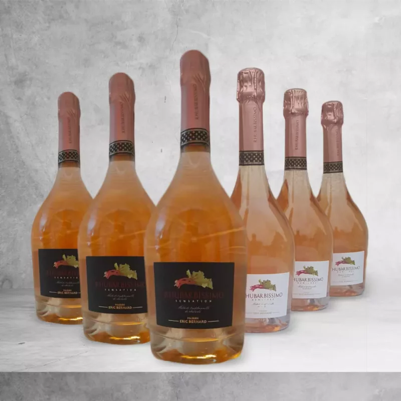 3 Bouteilles Rhubarbissimo 2020 Senstation - 75cl et 3 bouteilles de Rhubarbissimo, cuvée 2022 Hortense DEMI-SEC